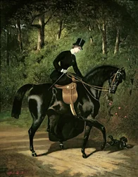 The Rider Kipler on her Black Mare